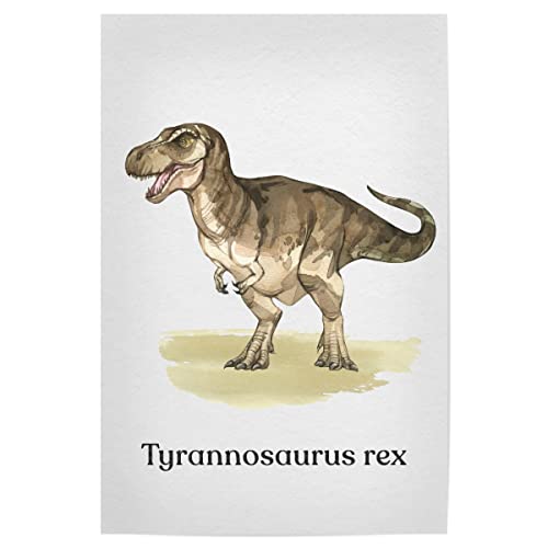 artboxONE Poster 30x20 cm Typografie Tyrannosaurus Rex hochwertiger Design Kunstdruck - Bild Dino Bildung Dino von artboxONE