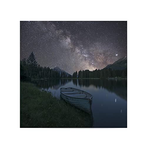 artboxONE Poster 30x30 cm Natur Natur Bergsee mit Boot hochwertiger Design Kunstdruck - Bild See Boat Boot artboxONE Poster 30x30 cm Natur Natur Bergsee mit Boot hochwertiger Design Kunstdruck - Bild See Boat Boot von artboxONE