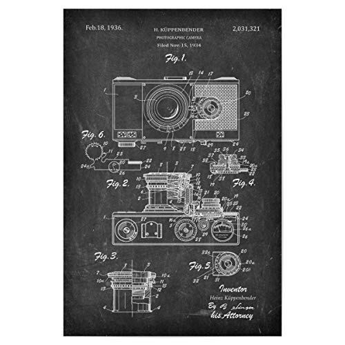 artboxONE Poster 45x30 cm Film Retro Kamera II (Tafel) - Bild antike fotoapparat Blaupause Foto von artboxONE