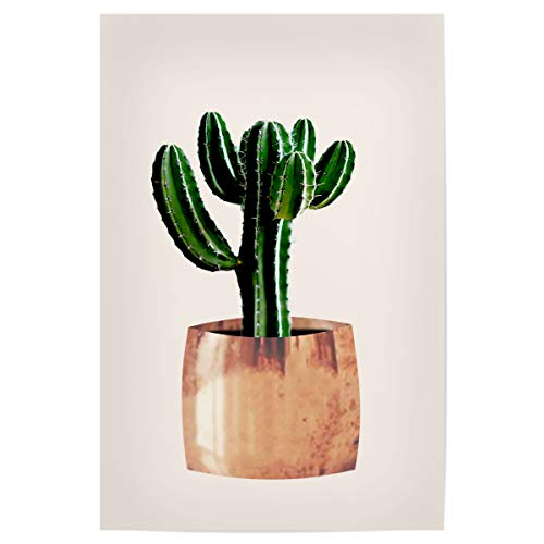 artboxONE Poster 45x30 cm Floral Kaktus im Topf hochwertiger Design Kunstdruck - Bild kakteen Kaktus von artboxONE