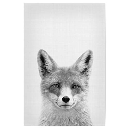 artboxONE Poster 45x30 cm Für Kinder Fox Portrait hochwertiger Design Kunstdruck - Bild Fox Fuchs Portrait von artboxONE