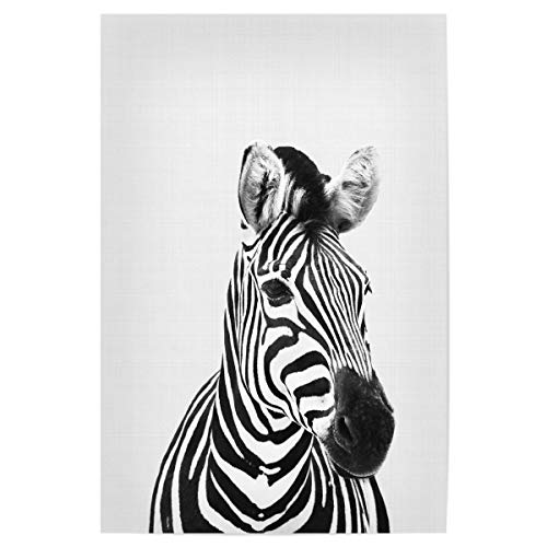 artboxONE Poster 45x30 cm Für Kinder Zebra Portrait hochwertiger Design Kunstdruck - Bild Zebra Animal Animal Art von artboxONE