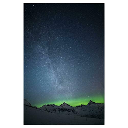artboxONE Poster 45x30 cm Natur Arctic Milky Way - Bild nordlicht Aurora auroraborealis von artboxONE