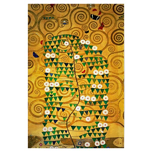 artboxONE Poster 45x30 cm Natur Der Lebensbaum von Klimt - Bild lebensbaum Allegory and Literature Butterfly von artboxONE