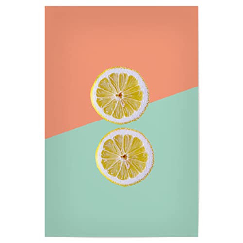 artboxONE Poster 45x30 cm Natur Lemons 01" hochwertiger Design Kunstdruck - Bild Zitrone Froilein Juno Gin von artboxONE