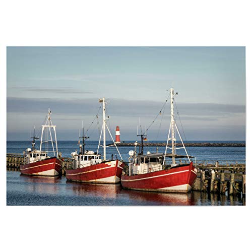 artboxONE Poster 45x30 cm Reise/Strand und Meer Fischerboote und Mole - Bild fischkutter fischerboot fischkutter artboxONE Poster 45x30 cm Reise/Strand und Meer Fischerboote und Mole - Bild fischkutter fischerboot fischkutter von artboxONE