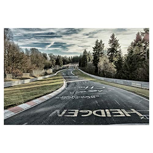 artboxONE Poster 45x30 cm Sport/Motorsport Fahrbahn in Kreide - Bild Nordschleife grüne hölle Nordschleife von artboxONE