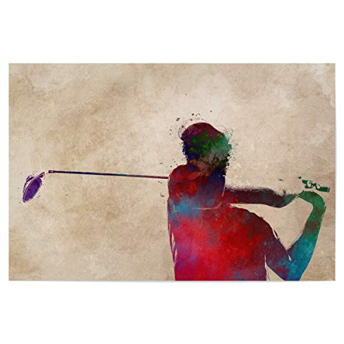 artboxONE Poster 45x30 cm Sport Golf Player Sport Art hochwertiger Design Kunstdruck - Bild Golf digital Art Golf von artboxONE