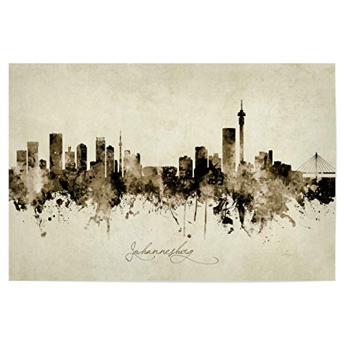 artboxONE Poster 45x30 cm Städte Johannesburg Skyline Sepia - Bild Johannesburg Johannesburg Painting von artboxONE