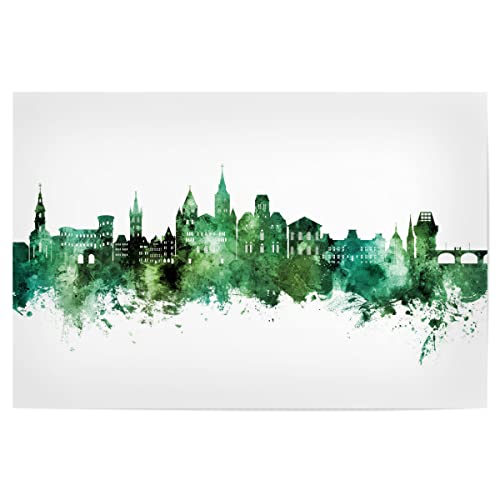 artboxONE Poster 45x30 cm Städte Trier Germany Skyline Green - Bild Trier Cityscape Deutschland von artboxONE