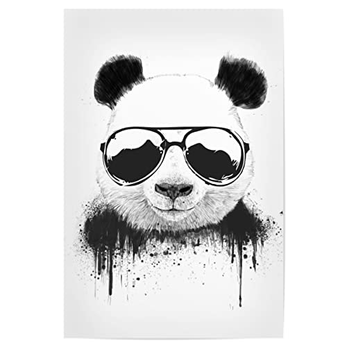 artboxONE Poster 45x30 cm Tiere Cool Panda hochwertiger Design Kunstdruck - Bild Panda Graffiti Panda von artboxONE