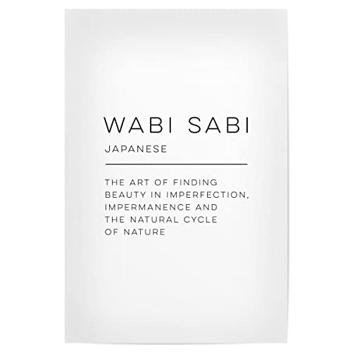 artboxONE Poster 45x30 cm Typografie Wabi Sabi hochwertiger Design Kunstdruck - Bild Wabi sabi Definition Delicate von artboxONE