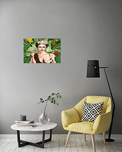 artboxONE Poster 50x50 cm Natur Frida Kahlo Con Amigos - Bild Frida Botanical botanisch von artboxONE