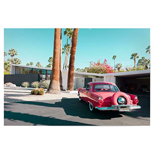 artboxONE Poster 60x40 cm Architektur Palm Springs Style Garage - Bild Palm Springs Architecture Auto von artboxONE