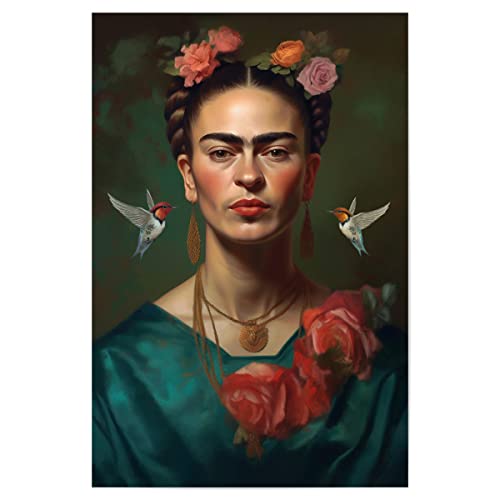 artboxONE Poster 60x40 cm Floral Frida Kahlo Color hochwertiger Design Kunstdruck - Bild Frida Kahlo Blumen fine Art von artboxONE