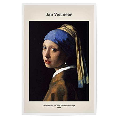 artboxONE Poster 60x40 cm Menschen Jan Vermeer - Mädchen hochwertiger Design Kunstdruck - Bild Girl gemälde Girl von artboxONE