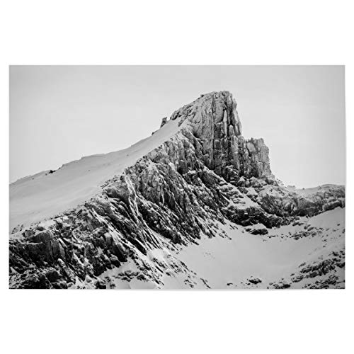 artboxONE Poster 60x40 cm Natur Eisberg B&W hochwertiger Design Kunstdruck - Bild Berg berggipfel berspitze von artboxONE