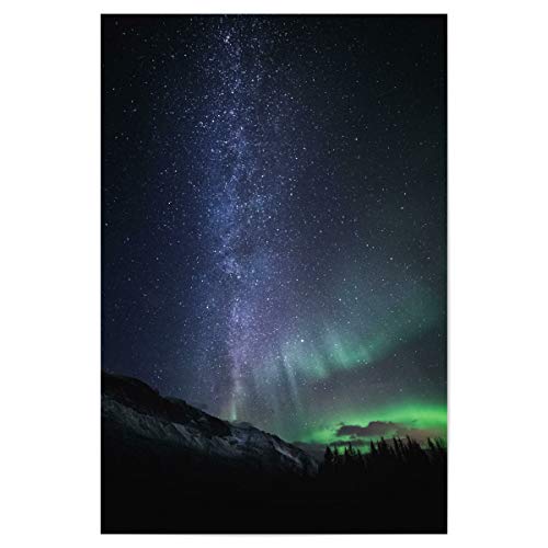 artboxONE Poster 60x40 cm Natur Milky Way Galaxy - Bild milchstraße Aurora Borealis milchstraße von artboxONE