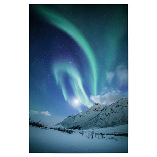 artboxONE Poster 60x40 cm Natur Nordlicht hochwertiger Design Kunstdruck - Bild nordlicht nordlicht polarlicht von artboxONE