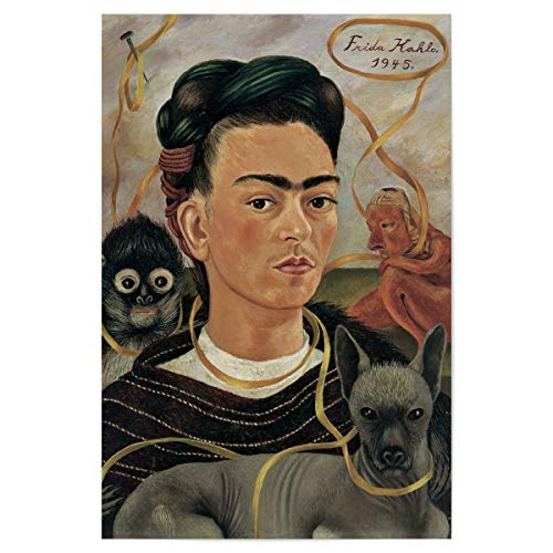 artboxONE Poster 60x40 cm Natur Selbstbildnis mit Äffchen - Bild Frida Kahlo Animals Female von artboxONE