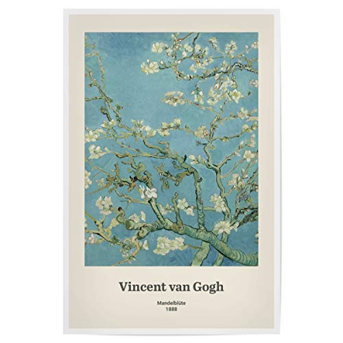 artboxONE Poster 60x40 cm Natur V. Van Gogh - Mandelblüte - Bild mandelblüte Blumen floral von artboxONE