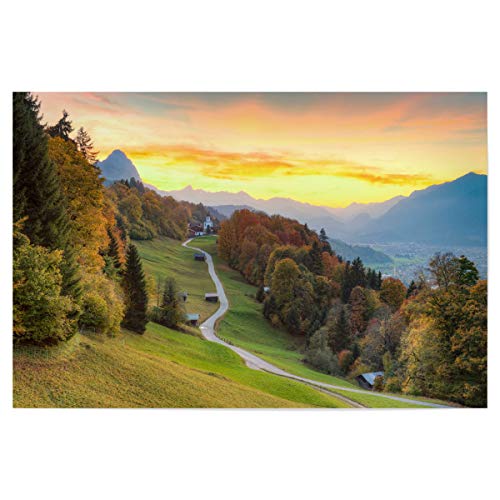 artboxONE Poster 60x40 cm Natur & Naturfotografie Natur Wamberg Garmisch-Partenkirchen - Bild Wamberg Bayern Berge von artboxONE