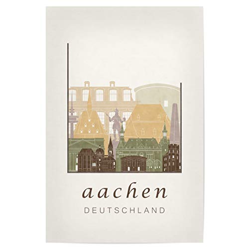 artboxONE Poster 60x40 cm Städte Aachen Skyline Rustic - Bild Aachen aix la chapelle Architecture von artboxONE