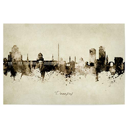 artboxONE Poster 60x40 cm Städte Damascus Syria Skyline Sepia - Bild Damascus Cityscape Damascus von artboxONE