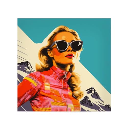 artboxONE Poster 60x60 cm Natur Retro SKI Fashion hochwertiger Design Kunstdruck - Bild Fashion Retro ski artboxONE Poster 60x60 cm Natur Retro SKI Fashion hochwertiger Design Kunstdruck - Bild Fashion Retro ski von artboxONE