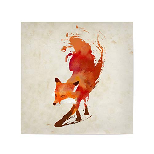 artboxONE Poster 60x60 cm Natur Vulpes Vulpes hochwertiger Design Kunstdruck - Bild Fuchs Feuer Fuchs von artboxONE