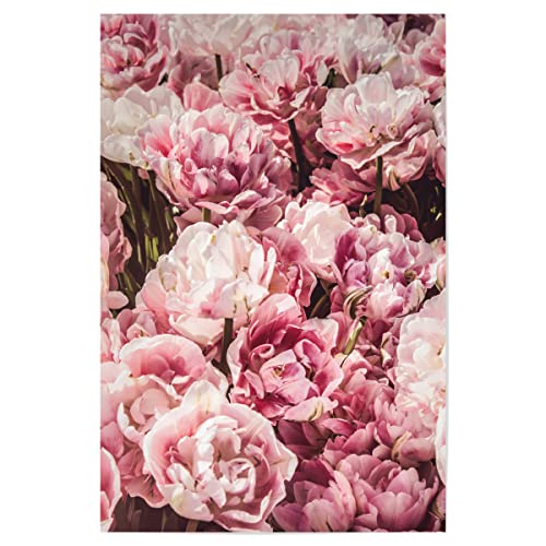 artboxONE Poster 75x50 cm Floral Rosenmeer hochwertiger Design Kunstdruck - Bild frühling blumenwiese blüten von artboxONE