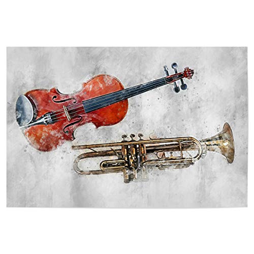 artboxONE Poster 75x50 cm Musik Violin and Trumpet (matart) - Bild Violin Instrument Instruments von artboxONE