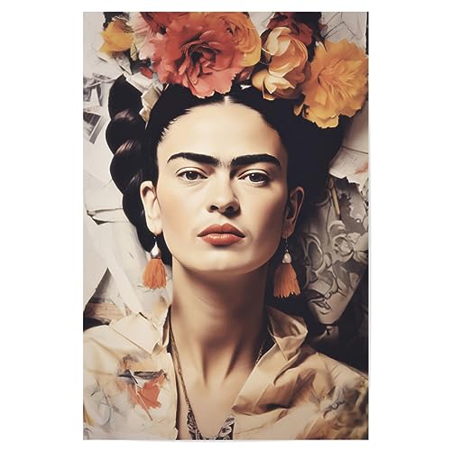 artboxONE Poster 75x50 cm Natur Beauty Frida face - Bild Frida Kahlo Bild von artboxONE