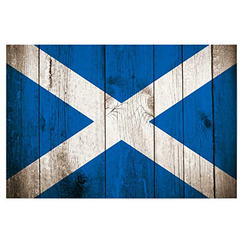 artboxONE Poster 75x50 cm Reise Scotland Vintage Flag hochwertiger Design Kunstdruck - Bild Scotland Flag Flagge von artboxONE