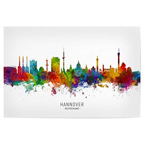 artboxONE Poster 75x50 cm Städte Hannover Germany Skyline txt - Bild Hannover Deutschland Hannover von artboxONE