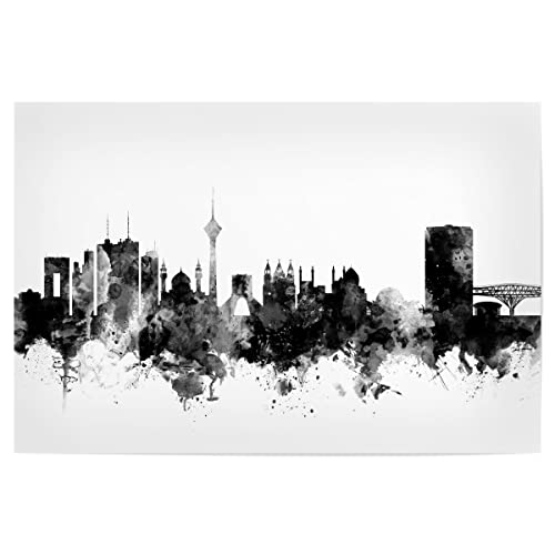 artboxONE Poster 75x50 cm Städte Tehran Iran Skyline hochwertiger Design Kunstdruck - Bild Tehran Iran Iranian von artboxONE