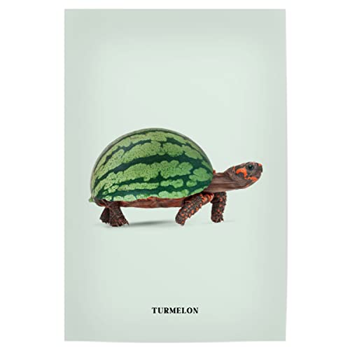 artboxONE Poster 75x50 cm Tiere Turmelon hochwertiger Design Kunstdruck - Bild Turtle Contemporary Art Food von artboxONE