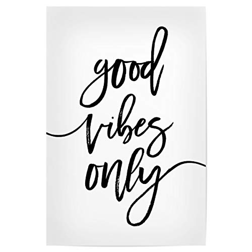 artboxONE Poster 75x50 cm Typografie Good Vibes Only Art - Bild Good Vibes only Good Vibes only Inspiration von artboxONE