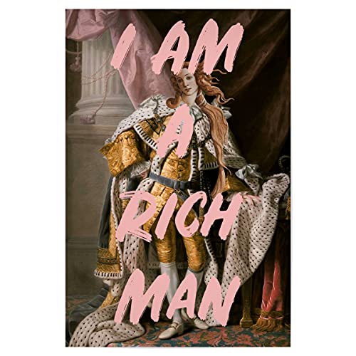 artboxONE Poster 75x50 cm Typografie Rich Man Feminist Art - Bild Rich Man Feminist Altered Art Girl von artboxONE