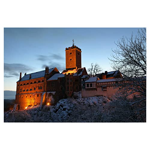 artboxONE Poster 90x60 cm Architektur Die Wartburg bei Eisenach - Bild Wartburg Deutschland Eisenach von artboxONE