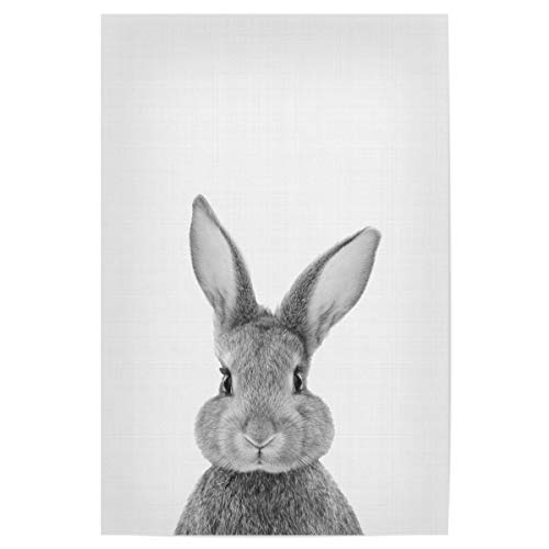 artboxONE Poster 90x60 cm Für Kinder Bunny (Rabbit) Portrait hochwertiger Design Kunstdruck - Bild hase Cute hase von artboxONE