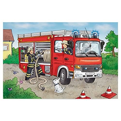 artboxONE Poster 90x60 cm Für Kinder Feuerwehr A hochwertiger Design Kunstdruck - Bild Feuerwehr Feuer Feuerwehr von artboxONE