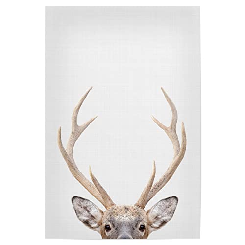 artboxONE Poster 90x60 cm Hirsch Tiere Deer Portrait (Color) hochwertiger Design Kunstdruck - Bild Deer Christmas Deer von artboxONE