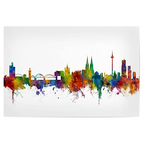 artboxONE Poster 90x60 cm Köln Städte Cologne Köln Germany Skyline bunt - Bild Cologne City Skyline Cityscape von artboxONE