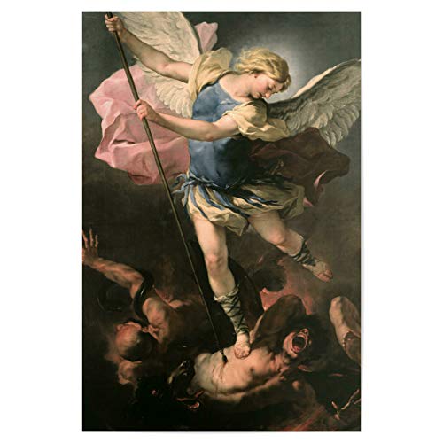 artboxONE Poster 90x60 cm Menschen Der Erzengel Michael hochwertiger Design Kunstdruck - Bild erzengel Demon Engel von artboxONE