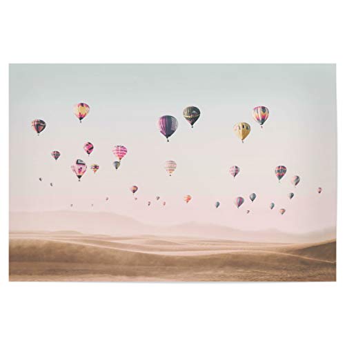 artboxONE Poster 90x60 cm Reise Travel The World hochwertiger Design Kunstdruck - Bild air Balloons Baby Boho von artboxONE