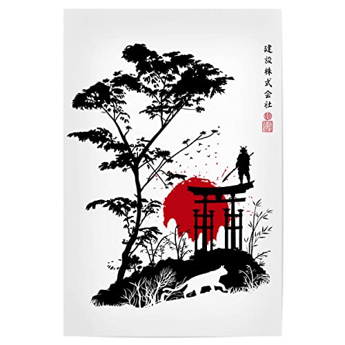 artboxONE Poster 90x60 cm Städte/Tokio Japanische Landschaft - Bild Tokio Bambus Baum von artboxONE