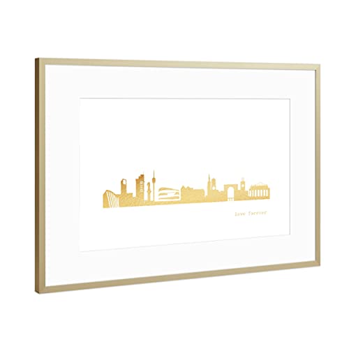 artboxONE Poster mit Rahmen Gold 30x20 cm Stuttgart Gold Print Love von 44spaces - gerahmtes Poster artboxONE Poster mit Rahmen Gold 30x20 cm Stuttgart Gold Print Love von 44spaces - gerahmtes Poster von artboxONE
