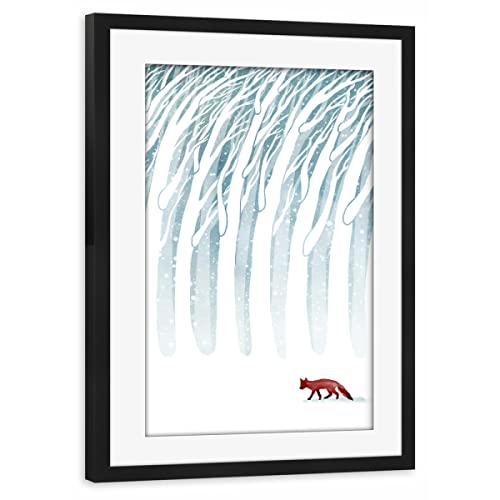 artboxONE Poster mit Rahmen schwarz 45x30 cm Winter Storm von littleclyde - gerahmtes Poster artboxONE Poster mit Rahmen schwarz 45x30 cm Winter Storm von littleclyde - gerahmtes Poster von artboxONE