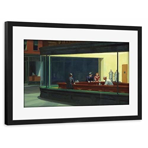 artboxONE Poster mit Rahmen schwarz 75x50 cm Nighthawks von Culture Images - gerahmtes Poster artboxONE Poster mit Rahmen schwarz 75x50 cm Nighthawks von Culture Images - gerahmtes Poster von artboxONE